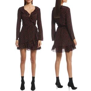 Realisation Par The Alexandra Mini Dress Polka Dot Italia Spot, Black Red Medium